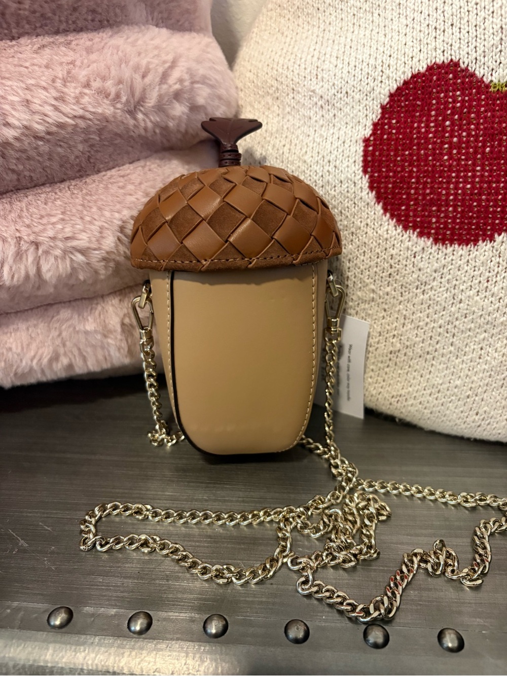 kate spade Tan and Brown Acorn Crossbody Bag